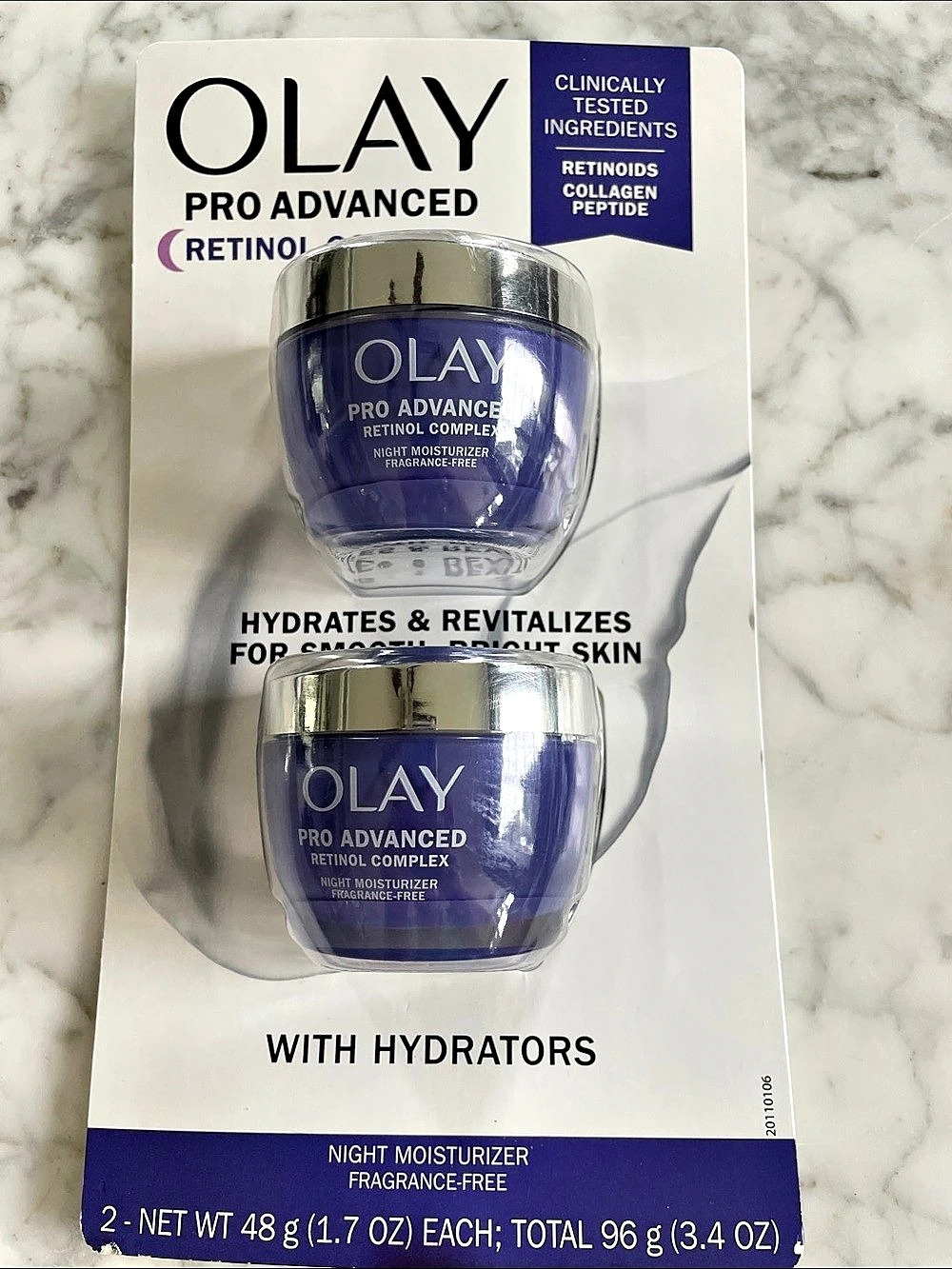 Olay Pro Advanced Retinol Complex Night Moisturizer Night Moisturizer 3.4 oz NWT